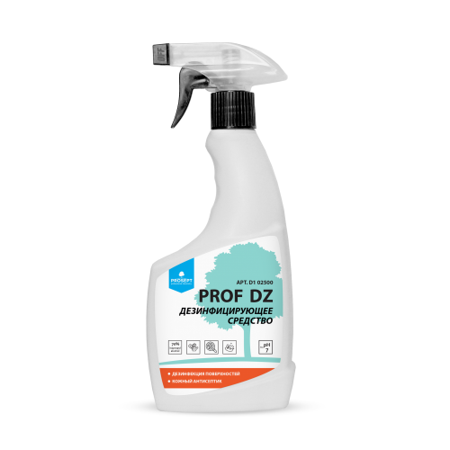 Антисептик PROF-DZ 500мл дезинфицирующее средство на основе изопропилового спирта арт.D1 02500 PROSEPT