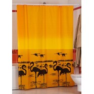 Шторы для ванн MIRANDA FLAMINGO желтый 200*180см (полиэстер ткань)