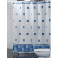 Шторы для ванн MIRANDA POSTAKI голубой 200*180см (ткань полиэстер)