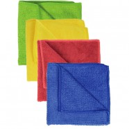 Салфетка 30*30см из микрофибры 220г/м2 (без упаковки)  желтый, зеленый, коричневый, красный, серый и синий цвета