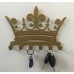 Вешалка-ключница "Корона", 195*240мм, 6 крючков, металл, цвет золото