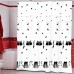Шторы для ванн MIRANDA DRESSY черный 200*180см (полиэстер ткань)