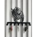 Вешалка-ключница "Совенок" 280*230мм, 7 крючков, металл, цвет черный нуар