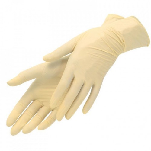 Перчатки WALLY PLASTIC размер ХL Неопудренные гипоаллергенные эластичные перчатки из смеси винила и нитрила, 100шт, цвет бежевый