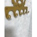 Вешалка-ключница "Лев" 190*250мм, 5 крючков, металл, цвет золото