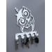 Вешалка-ключница "Совенок" 280*230мм, 7 крючков, металл, цвет белый матовый