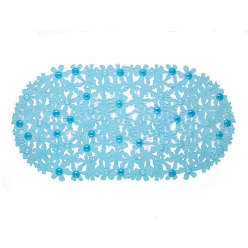 Spa-коврик для ванны AQUA-PRIME Цветы 66*35см (голубой)