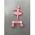 Крючок декоративный "Балерина", 2 крючка, металл, цвет розовый, дизайн 1