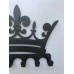 Вешалка-ключница "Корона", 195*240мм, 6 крючков, металл, цвет черный муар