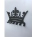 Вешалка-ключница "Корона", 195*240мм, 6 крючков, металл, цвет черный муар