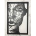  Декорация настенная, картина из металла "Лицо" левое, 675мм*430мм, цвет черный муар, декорация настенная панно металл лофт
