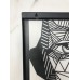 Декорация настенная, картина из металла "Лицо" левое, 675мм*430мм, цвет черный муар, декорация настенная панно металл лофт