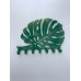 Вешалка-ключница "Монстера", 290*195мм, 7 крючков, металл, цвет зеленый