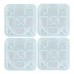 Антивибрационные подставки  для стиральных  машин и холодильников (квадрат прозрачные)  МТ76-34