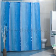 Шторы для ванн MIRANDA RAIN голубой 200*180см (полиэстер ткань)