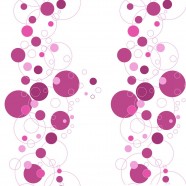 Шторы для ванн MIRANDA BUBBLE розовый 200*180см (полиэстер ткань)