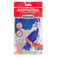 Перчатки латексные прочные L 1 пара Комфи HB003G