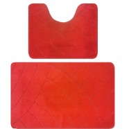 BANYOLIN Коврики из 2-шт (красный) прямоугольный коврик и коврик с U-образным вырезом для унитаза 
