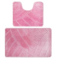 BANYOLIN Коврики из 2-шт (розовые) прямоугольный коврик и коврик с U-образным вырезом для унитаза 