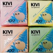 Салфетки бумажные KIVI 100л 23*23 ЦВЕТНЫЕ АССОРТИ 
