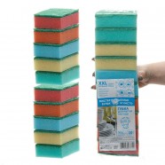 Губка бытовая 10шт XXL 10*7,5*3,5см "Мистер Бульк"